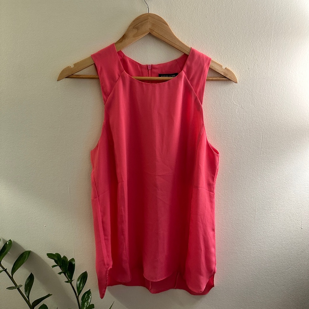 Bright Pink Flowy Tank Top Blouse
